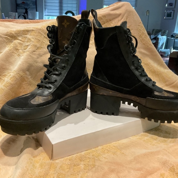 Louis Vuitton Laureate platform work, motto boots - Picture 4 of 6